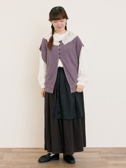 レース襟ブラウス(オフホワイト/チャコールグレー/ブラック/ピンク)|Samansa Mos2(サマンサ モスモス)通販