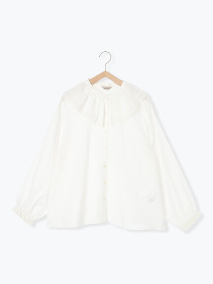 レース襟ブラウス(オフホワイト/チャコールグレー/ブラック/ピンク)|Samansa Mos2(サマンサ モスモス)通販