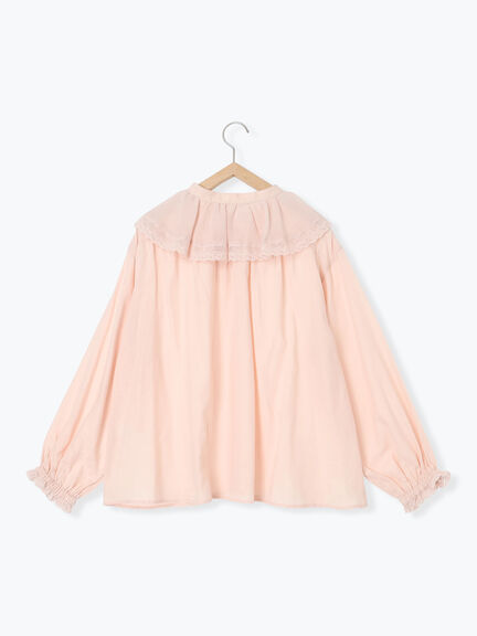 レース襟ブラウス(オフホワイト/チャコールグレー/ブラック/ピンク)|Samansa Mos2(サマンサ モスモス)通販