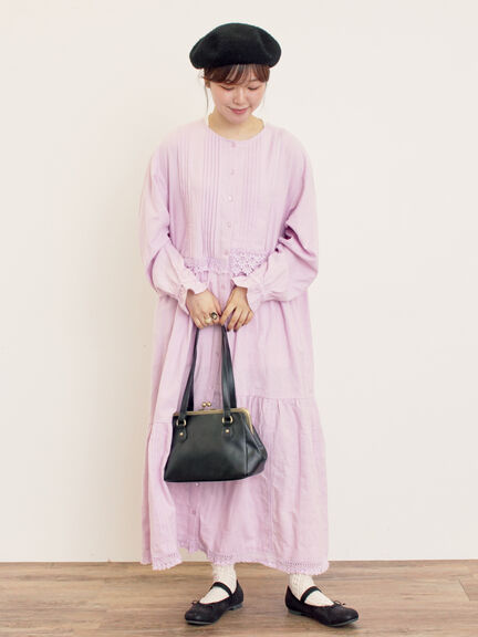 がま口ショルダーバッグ(ブラック/モカ)|Samansa Mos2(サマンサ モスモス)通販