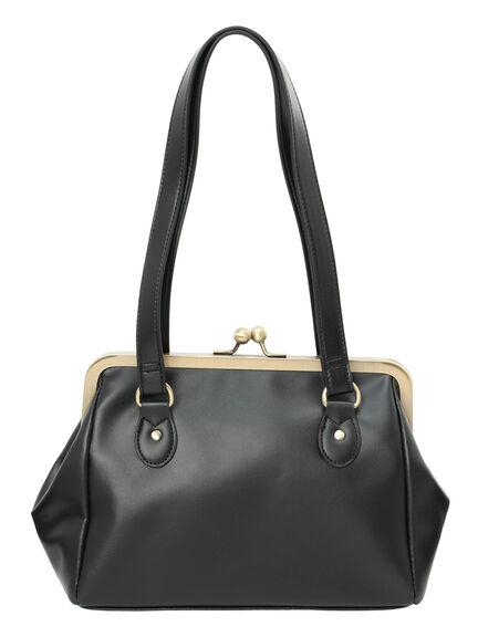 がま口ショルダーバッグ(ブラック/モカ)|Samansa Mos2(サマンサ モスモス)通販