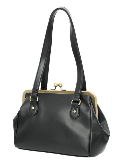 がま口ショルダーバッグ(ブラック/モカ)|Samansa Mos2(サマンサ モスモス)通販