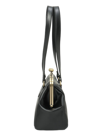 がま口ショルダーバッグ(ブラック/モカ)|Samansa Mos2(サマンサ モスモス)通販