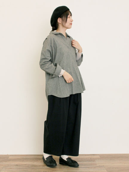 袖シアー切替メローカットソー(グレー/ブラック/モカ/グリーン)|Samansa Mos2(サマンサ モスモス)通販