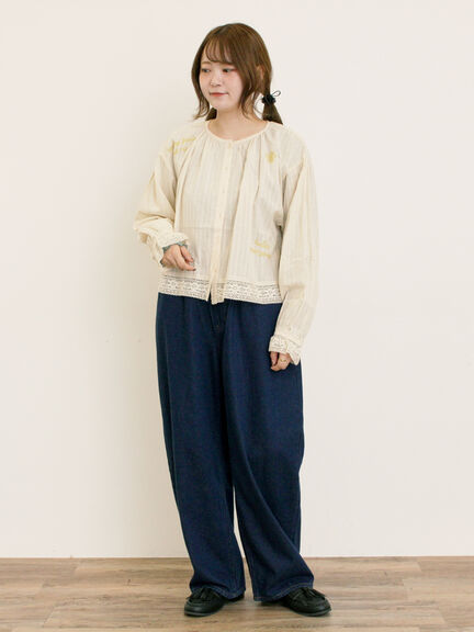 袖シアー切替メローカットソー(グレー/ブラック/モカ/グリーン)|Samansa Mos2(サマンサ モスモス)通販