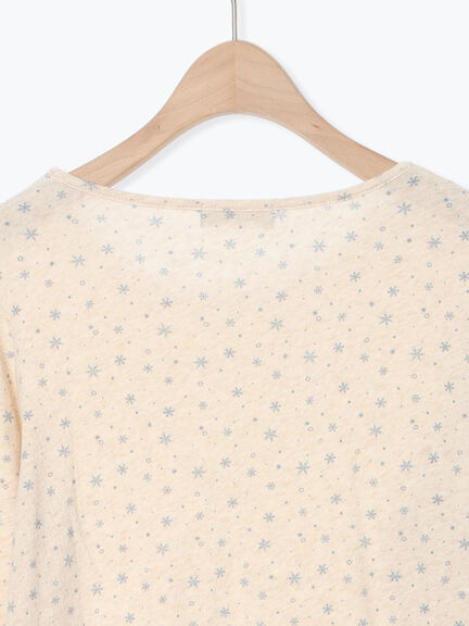 【吸湿発熱】ベア天雪柄クルーネックインナー(ブラック/ベージュ/ミント/キナリ)|Samansa Mos2(サマンサ モスモス)通販