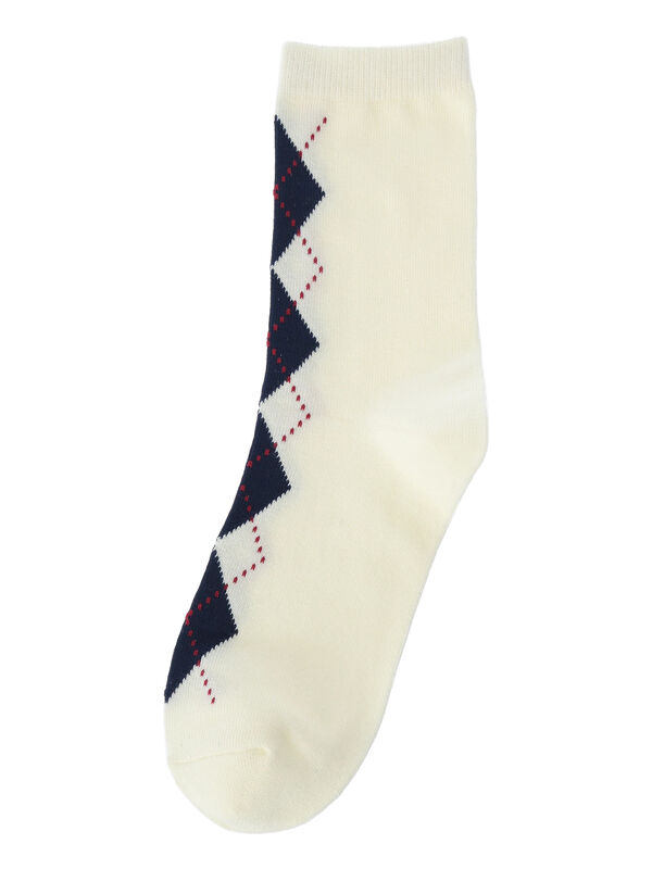 フロントアーガイルソックス(オフホワイト)|Samansa Mos2(サマンサ モスモス)通販