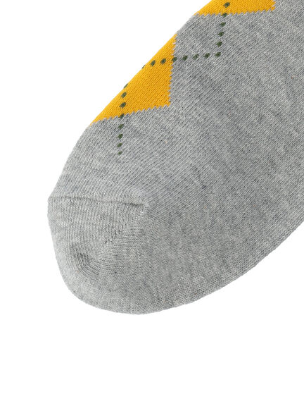 フロントアーガイルソックス(オフホワイト/グレー/ネイビー)|Samansa Mos2(サマンサ モスモス)通販