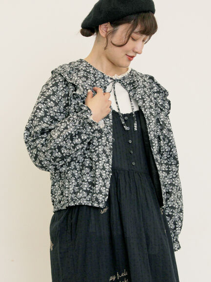 リボンフリルジャケット(ブラック/ピンク/ベージュ)|Samansa Mos2(サマンサ モスモス)通販