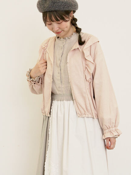 リボンフリルジャケット(ブラック/ピンク/ベージュ)|Samansa Mos2(サマンサ モスモス)通販