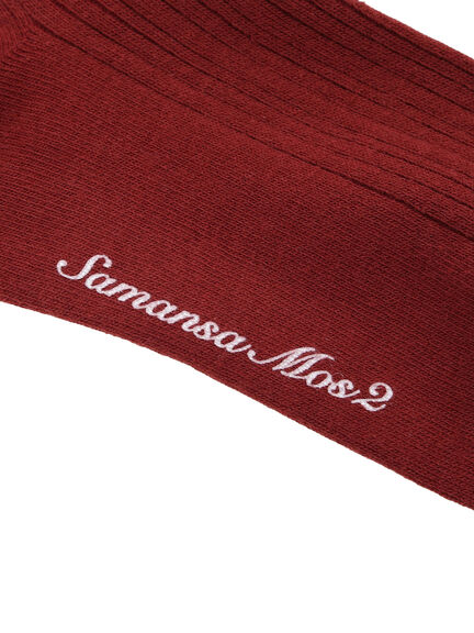 リブタイツ(チャコールグレー/ボルドー/ベージュ)|Samansa Mos2(サマンサ モスモス)通販