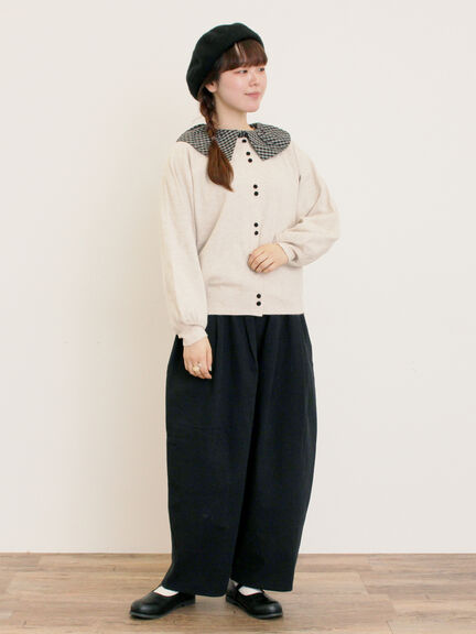 【M/Lサイズ】ボックスタックパンツ(ブラック/ベージュ/グリーン)|Samansa Mos2(サマンサ モスモス)通販