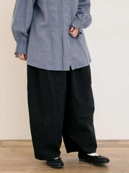 【M/Lサイズ】ボックスタックパンツ(ブラック/ベージュ/グリーン)|Samansa Mos2(サマンサ モスモス)通販