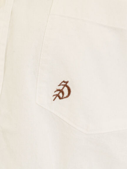 ワンポイントロゴ刺繍シャツ(オフホワイト/ピンク/ブラウン/ブルー)|Samansa Mos2(サマンサ モスモス)通販