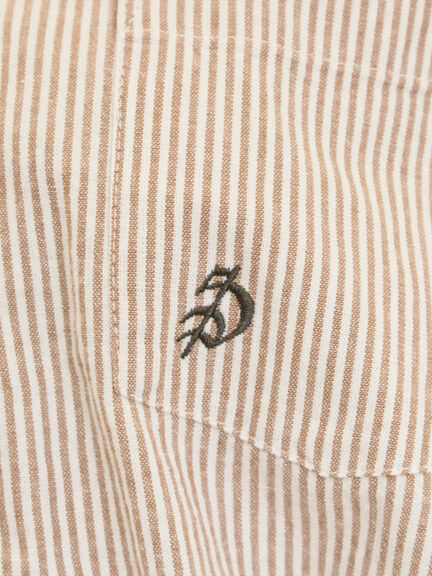 ワンポイントロゴ刺繍シャツ(オフホワイト/ピンク/ブラウン/ブルー)|Samansa Mos2(サマンサ モスモス)通販