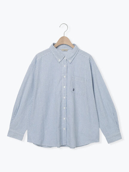 ワンポイントロゴ刺繍シャツ(オフホワイト/ピンク/ブラウン/ブルー)|Samansa Mos2(サマンサ モスモス)通販