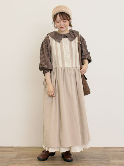 ビッグ襟羽織ブラウス(ブラック/ブラウン/キナリ)|Samansa Mos2(サマンサ モスモス)通販