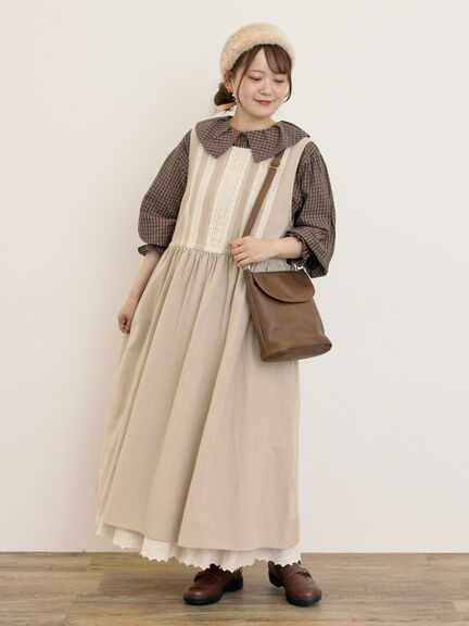 ビッグ襟羽織ブラウス(ブラック/ブラウン/キナリ)|Samansa Mos2(サマンサ モスモス)通販