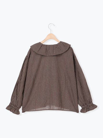 ビッグ襟羽織ブラウス(ブラック/ブラウン/キナリ)|Samansa Mos2(サマンサ モスモス)通販