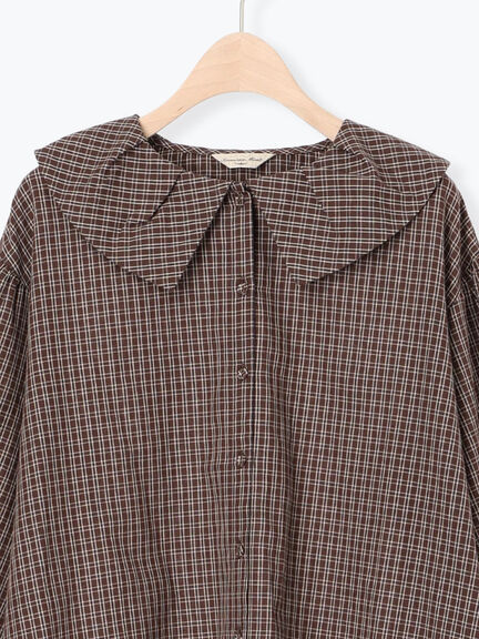 ビッグ襟羽織ブラウス(ブラック/ブラウン/キナリ)|Samansa Mos2(サマンサ モスモス)通販