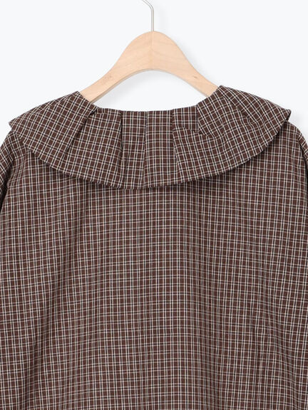 ビッグ襟羽織ブラウス(ブラック/ブラウン/キナリ)|Samansa Mos2(サマンサ モスモス)通販