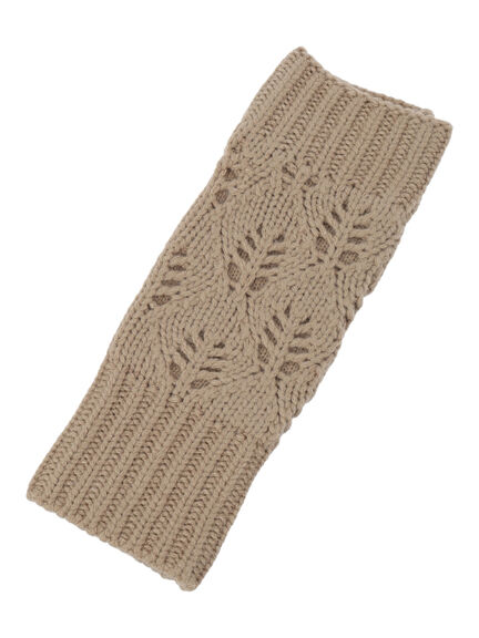 葉っぱ柄透かし編みアームウォーマー(モカ/キナリ)|Samansa Mos2(サマンサ モスモス)通販