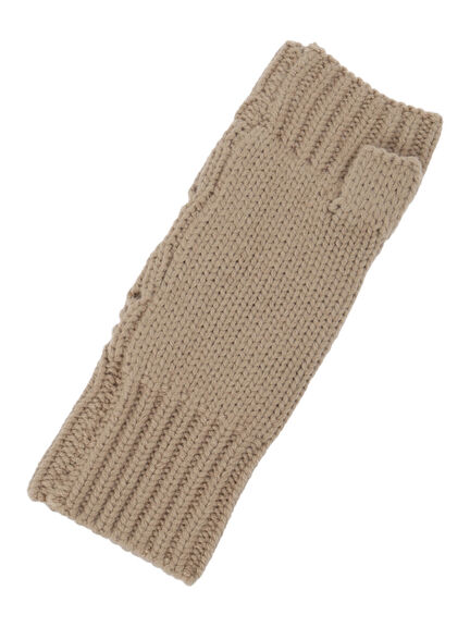 葉っぱ柄透かし編みアームウォーマー(モカ/キナリ)|Samansa Mos2(サマンサ モスモス)通販