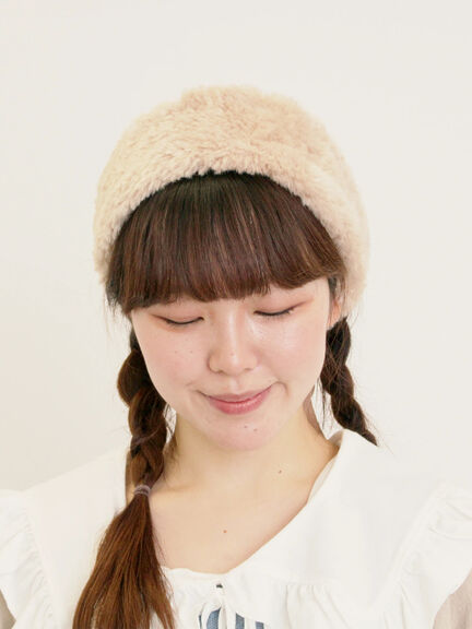 フェイクファーヘアバンド(ベージュ/ブラウン)|Samansa Mos2(サマンサ モスモス)通販