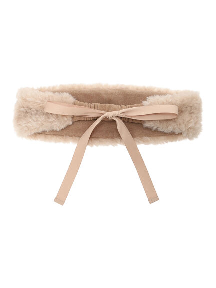 フェイクファーヘアバンド(ベージュ/ブラウン)|Samansa Mos2(サマンサ モスモス)通販