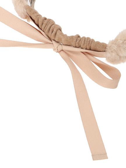 フェイクファーヘアバンド(ベージュ/ブラウン)|Samansa Mos2(サマンサ モスモス)通販