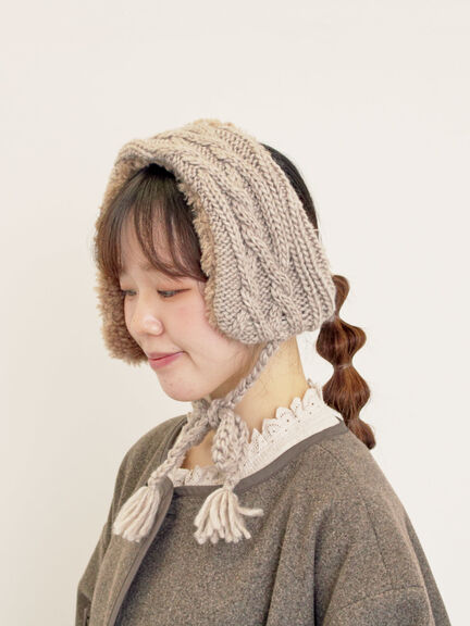 【2WAY】イヤマフ付け襟(オフホワイト/モカ)|Samansa Mos2(サマンサ モスモス)通販