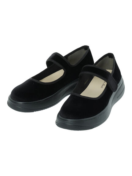 ベロアストラップスニーカー(ブラック/レッド/モカ)|Samansa Mos2(サマンサ モスモス)通販