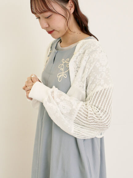 ◎コード刺繍ジレワンピース(ブラック/ベージュ/ブルー)|Samansa Mos2(サマンサ モスモス)通販