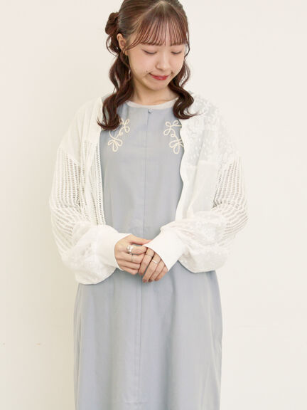 ◎コード刺繍ジレワンピース(ブラック/ベージュ/ブルー)|Samansa Mos2(サマンサ モスモス)通販