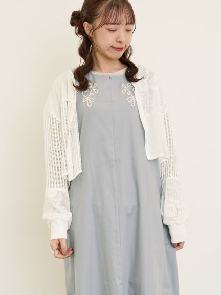 ◎コード刺繍ジレワンピース(ブラック/ベージュ/ブルー)|Samansa Mos2(サマンサ モスモス)通販