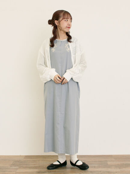 ◎コード刺繍ジレワンピース(ブラック/ベージュ/ブルー)|Samansa Mos2(サマンサ モスモス)通販