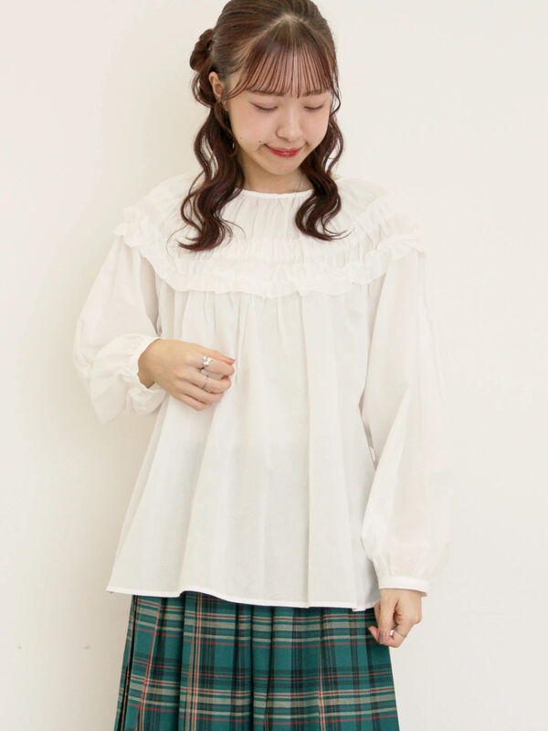 ◎2WAYギャザーブラウス(オフホワイト)|Samansa Mos2(サマンサ モスモス)通販
