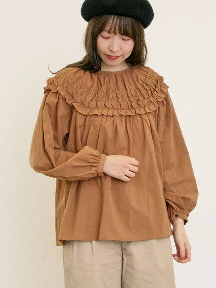 ◎2WAYギャザーブラウス(オフホワイト/ブラック/ブラウン)|Samansa Mos2(サマンサ モスモス)通販