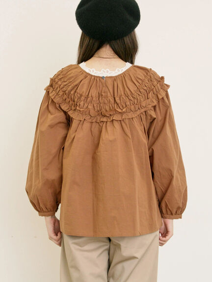 ◎2WAYギャザーブラウス(オフホワイト/ブラック/ブラウン)|Samansa Mos2(サマンサ モスモス)通販