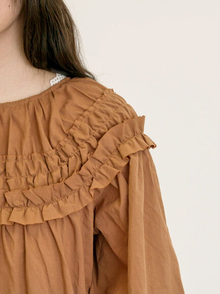 ◎2WAYギャザーブラウス(オフホワイト/ブラック/ブラウン)|Samansa Mos2(サマンサ モスモス)通販