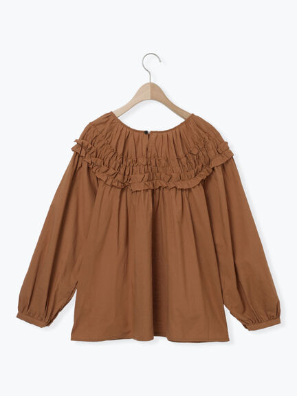 ◎2WAYギャザーブラウス(オフホワイト/ブラック/ブラウン)|Samansa Mos2(サマンサ モスモス)通販