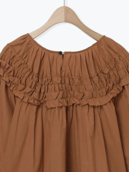 ◎2WAYギャザーブラウス(オフホワイト/ブラック/ブラウン)|Samansa Mos2(サマンサ モスモス)通販