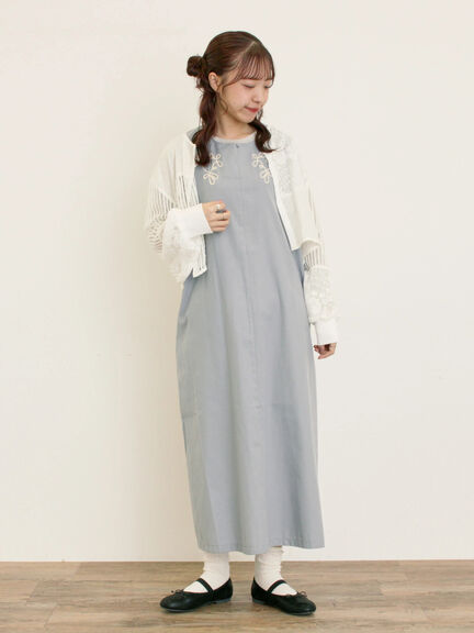 ◎パッチワークレースカーディガン(ブラック/キナリ)|Samansa Mos2(サマンサ モスモス)通販