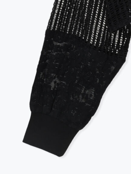 ◎パッチワークレースカーディガン(ブラック/キナリ)|Samansa Mos2(サマンサ モスモス)通販