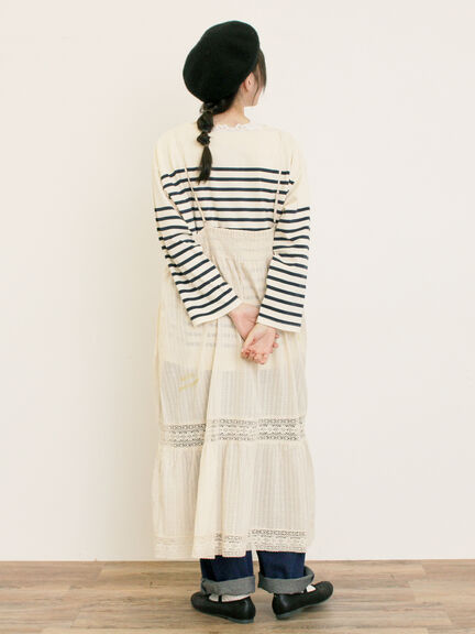 パネルボーダーロングスリーブカットソー(ピンク/モカ/グリーン/ネイビー)|Samansa Mos2(サマンサ モスモス)通販