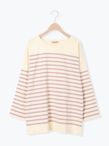 パネルボーダーロングスリーブカットソー(ピンク/モカ/グリーン/ネイビー)|Samansa Mos2(サマンサ モスモス)通販