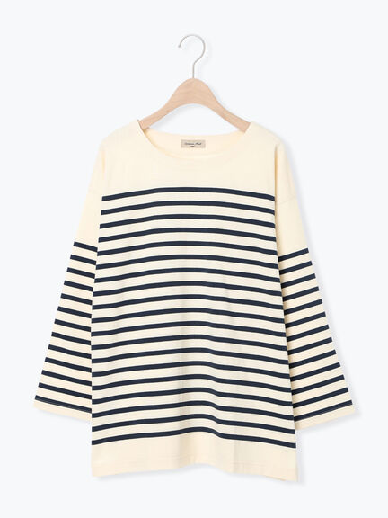 パネルボーダーロングスリーブカットソー(ピンク/モカ/グリーン/ネイビー)|Samansa Mos2(サマンサ モスモス)通販