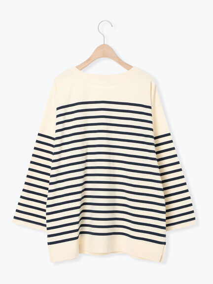 パネルボーダーロングスリーブカットソー(ピンク/モカ/グリーン/ネイビー)|Samansa Mos2(サマンサ モスモス)通販