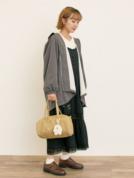 襟付きマウンテンパーカー(チャコールグレー/ベージュ/ブラウン/カーキ)|Samansa Mos2(サマンサ モスモス)通販