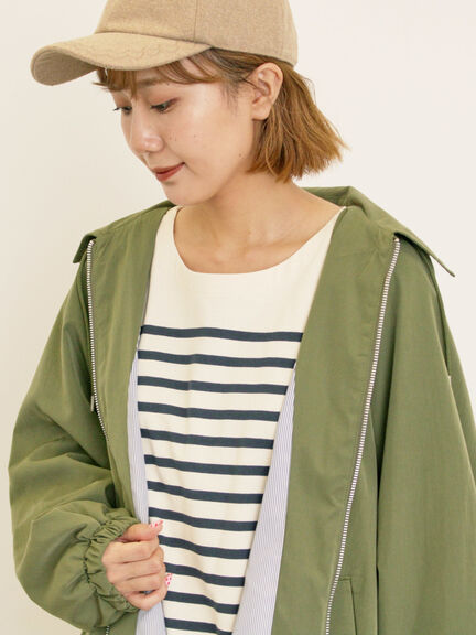 襟付きマウンテンパーカー(チャコールグレー/ベージュ/ブラウン/カーキ)|Samansa Mos2(サマンサ モスモス)通販